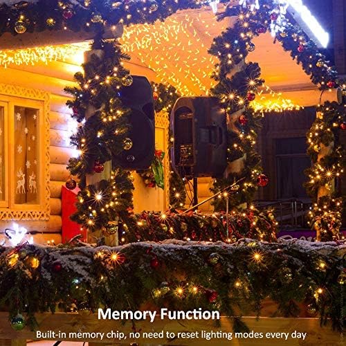 Brizled Outdoor Christmas Lights, 78.74 ft 240 LED Warm White String Lights
