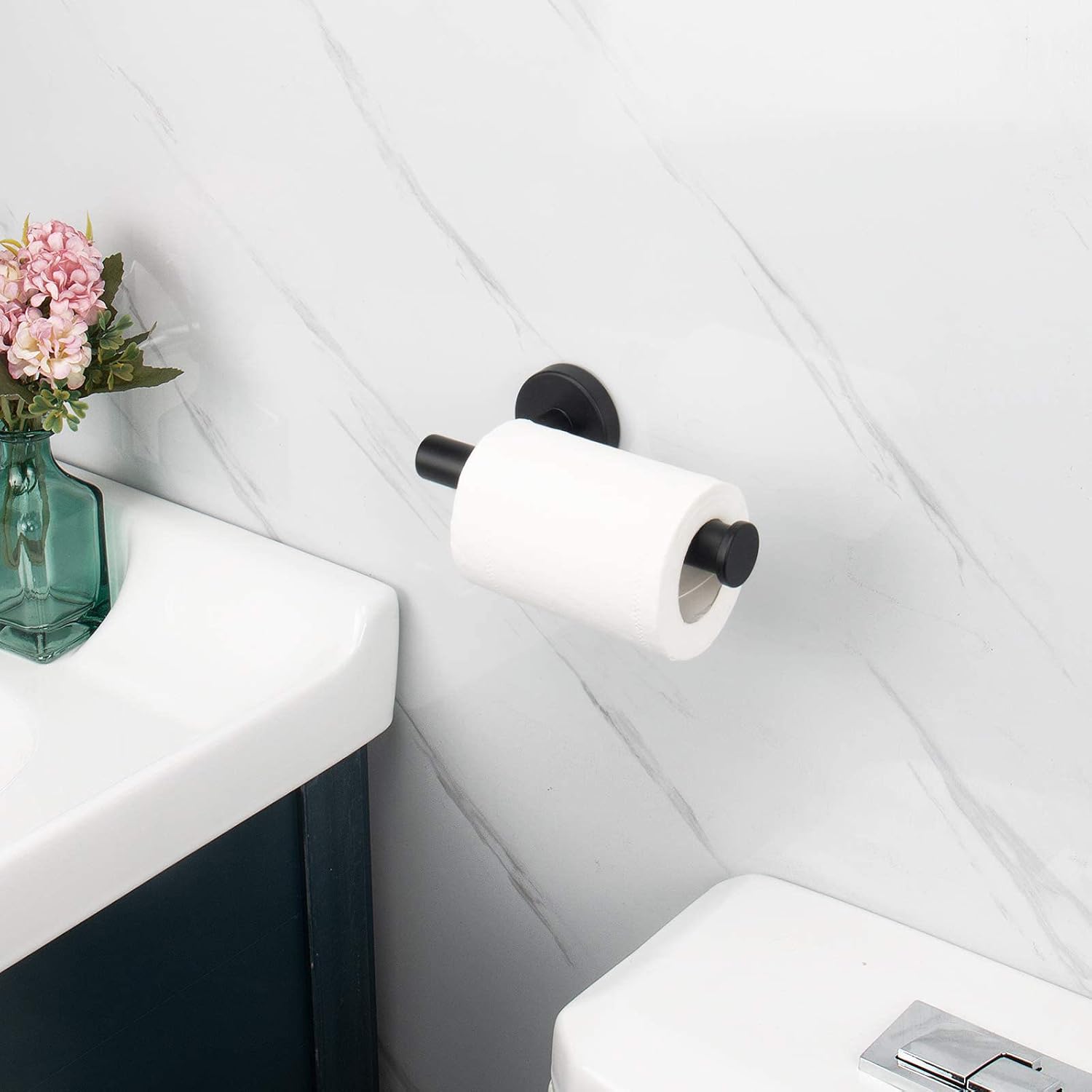 NearMoon Bathroom Toilet Paper Holder, Premium SUS304 Stainless Steel Rustproof Wall Mounted Toilet Roll Holder for
