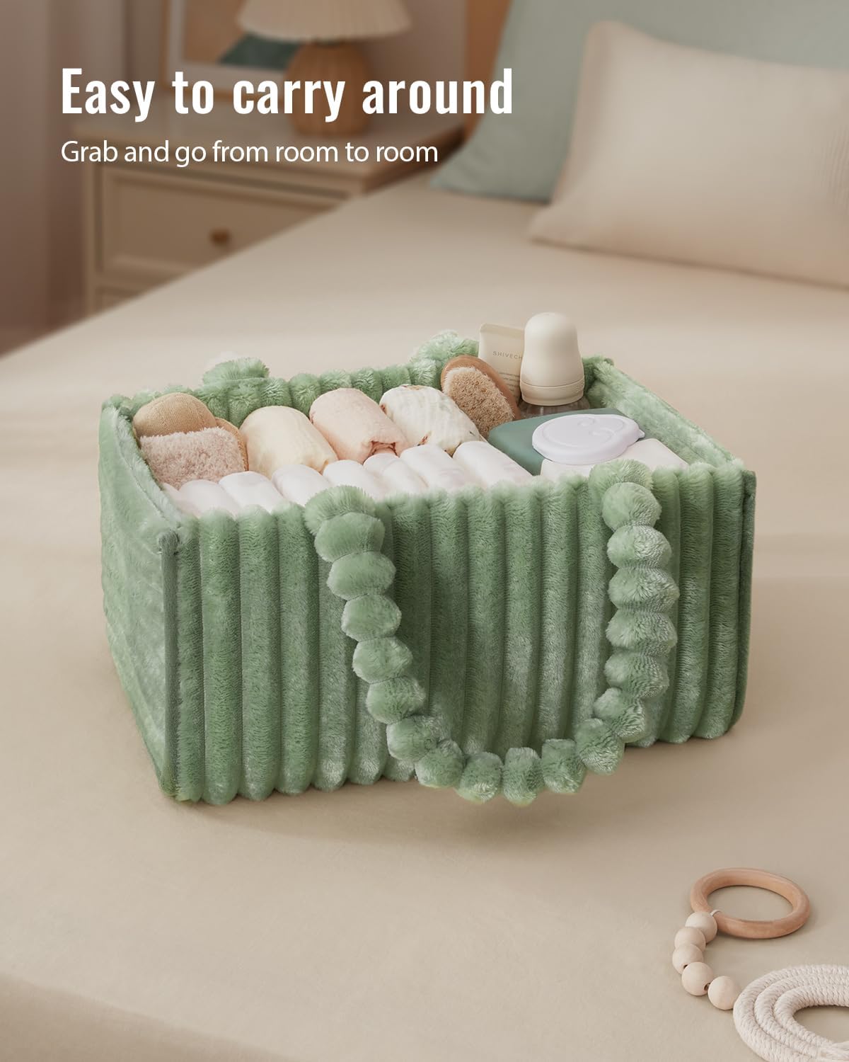 Nursery Storage Basket / Trendy Sage Green