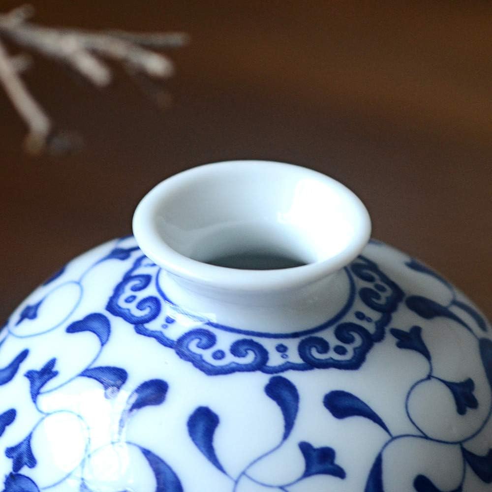 Ceramic Flower Vases / Blue & White Porcelain Set / Set of 3