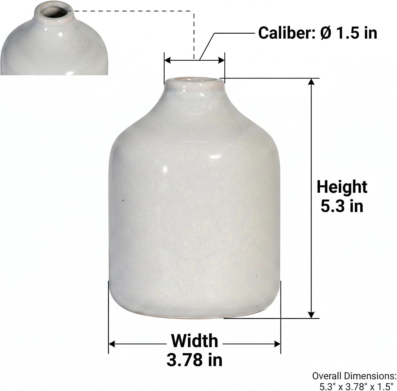 Modern Decorative Vases / Gray / 5 Inch