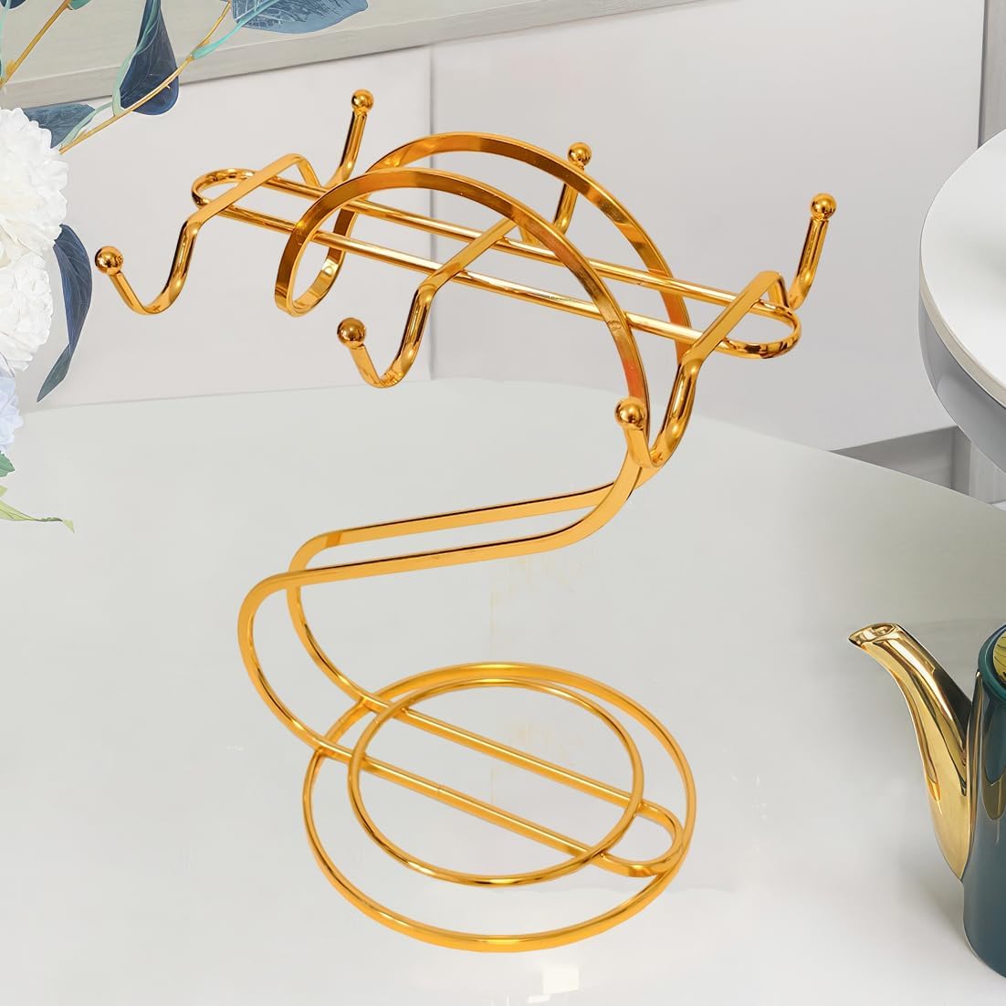 Coffee Mug Holder Metal,Mug TeaCups Holders Countertop,Coffee Mug Tea Cup Stand Storage Rack Tabletop Counter 6