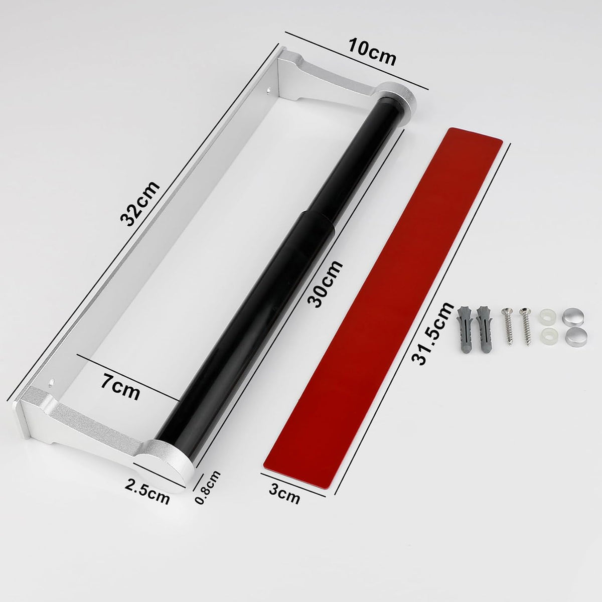MONEER Paper Towel Holder Under Cabinet, Paper Towel Holder, Aluminum Alloy Kitchen Towel Holders, Self Adhesive