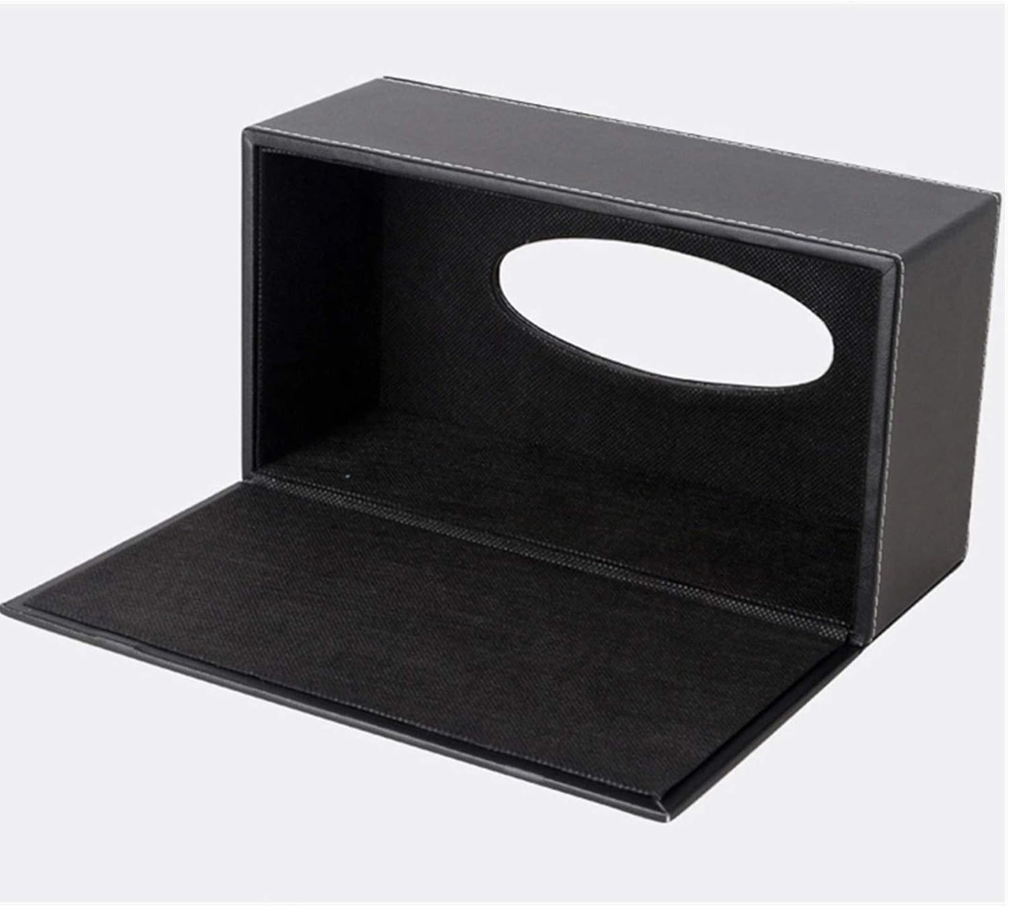 High-end Fashion PU Leather Tissue Box Holder / Black