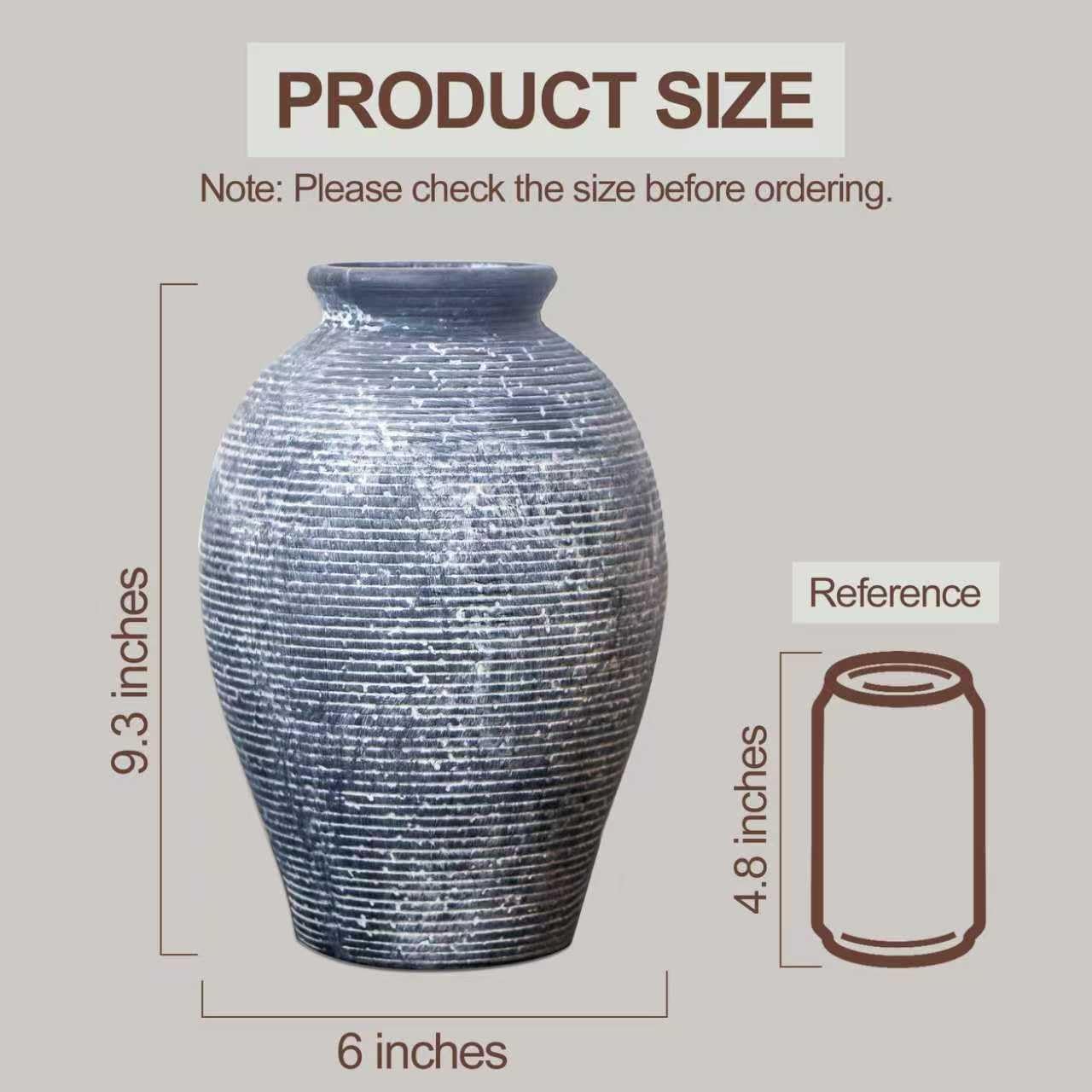 Ceramic Flower Vase / Dark Blue-9.3