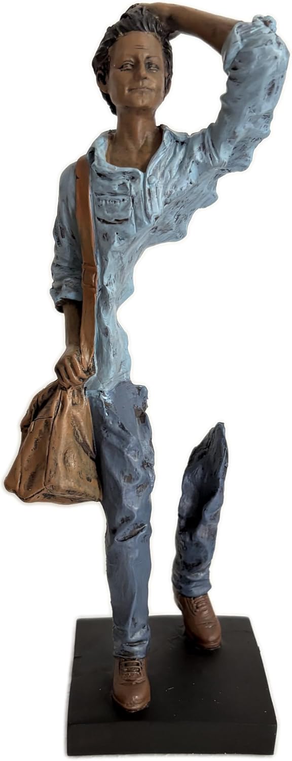 Decorative Traveler Figurine / Blue / 9.84 Inch