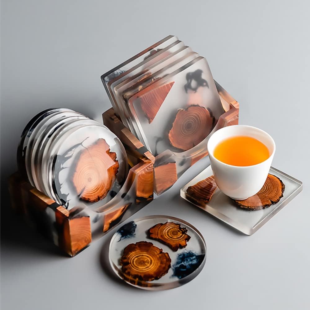 Holder / Cool Coaster Art / 6 Square Set / Set of 6