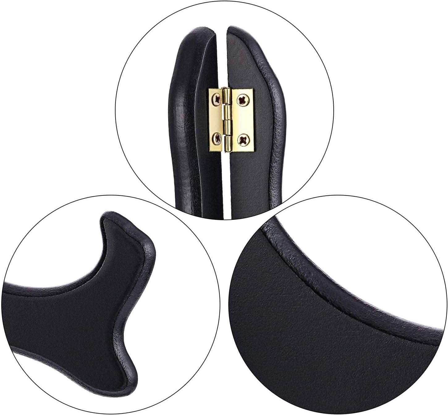 4 Packs and Wooden Display Stand Decorative Plate Stands for Display Picture Frame / Black / 5 Inch