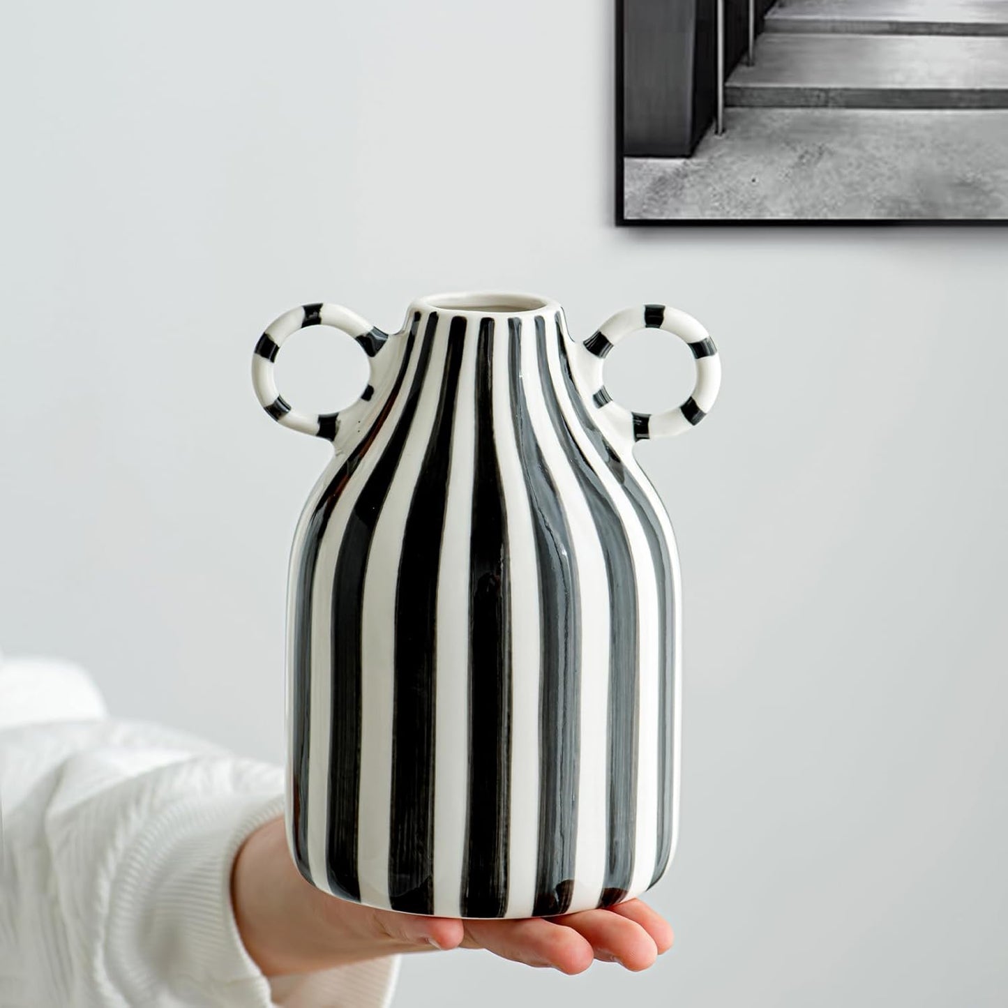 Ceramic Vase / Black and White
