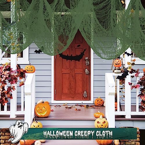 Riare 6pcs Halloween Creepy Cloths, Halloween Fabric Yard Outdoor Decor