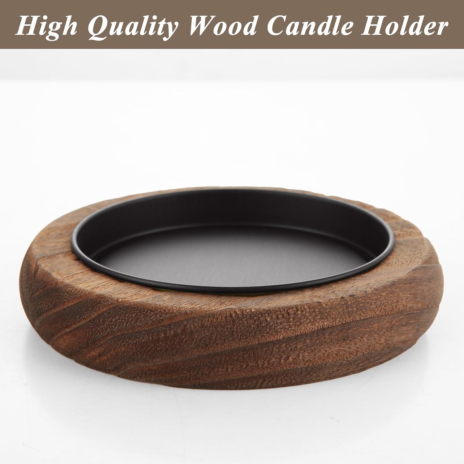 Wooden Candle Holder Farmhouse Decor / Set of 6