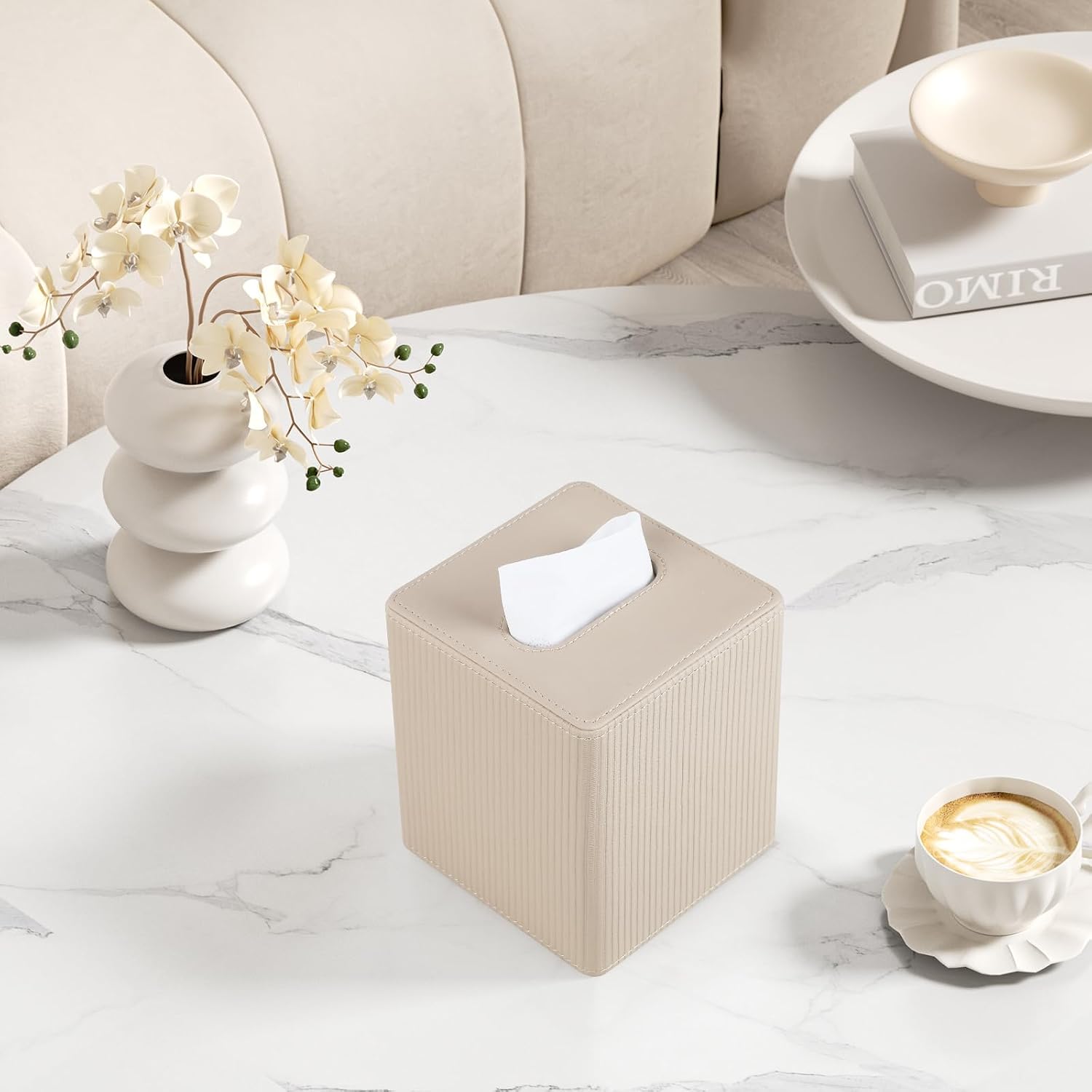 Tissue Box Cover Square / Beige
