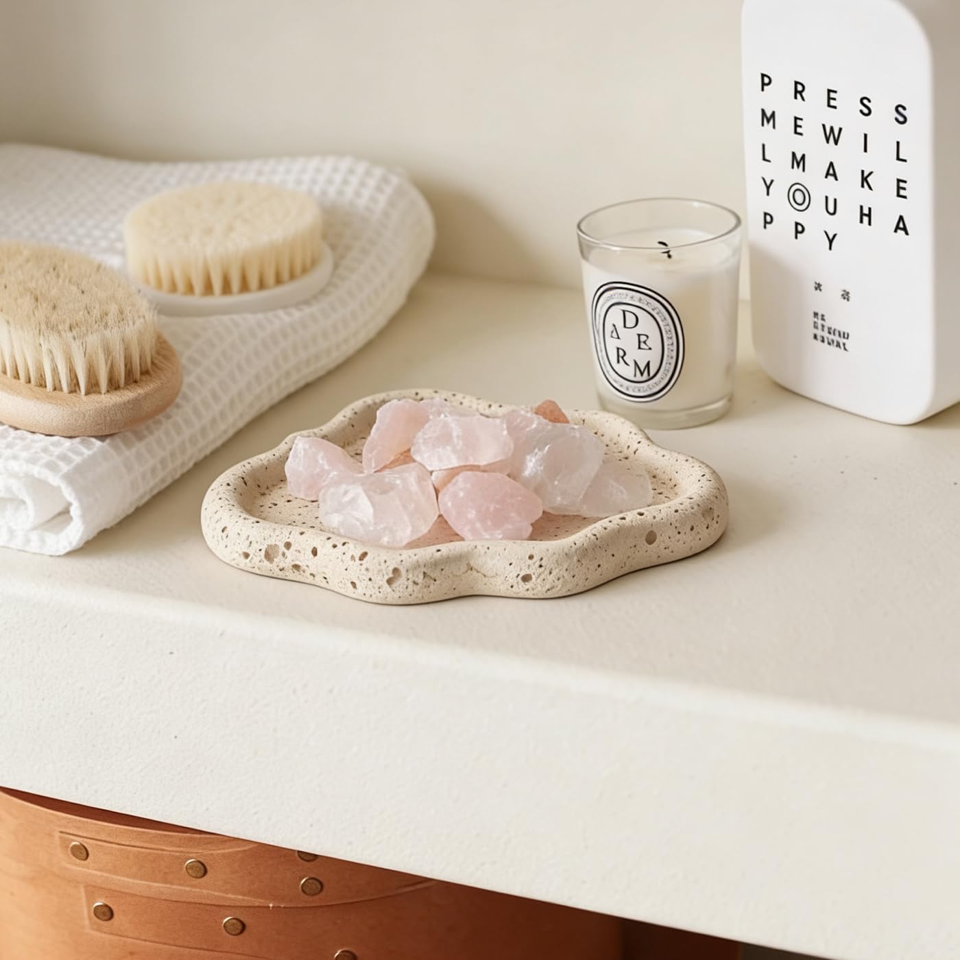 Ring Dish Holder / Faux Travertine Y