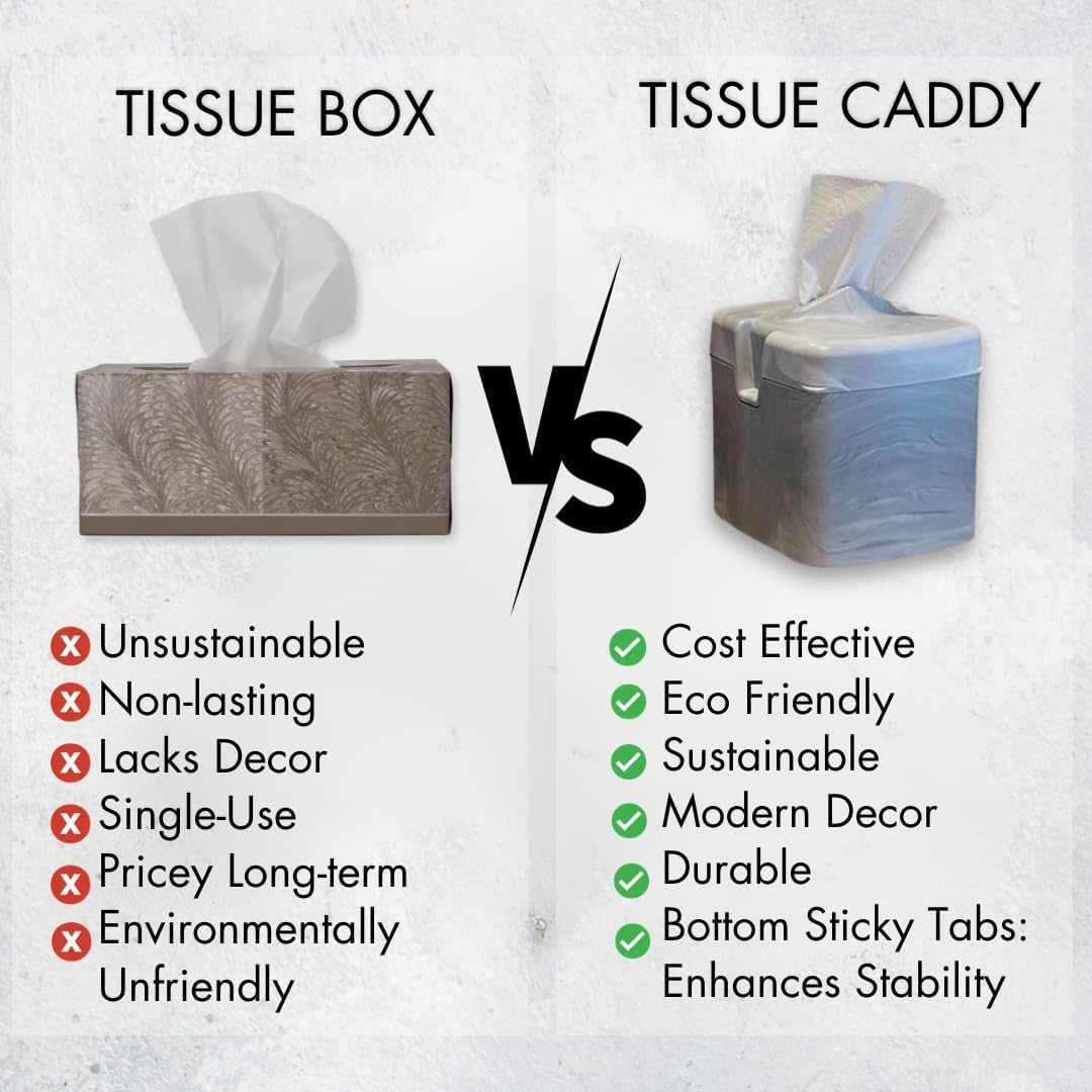 Tissuecaddy Life Hack Toilet Paper Dispenser - Money Saver Alternative to Tissue Box and Tissue Box Holder | Home