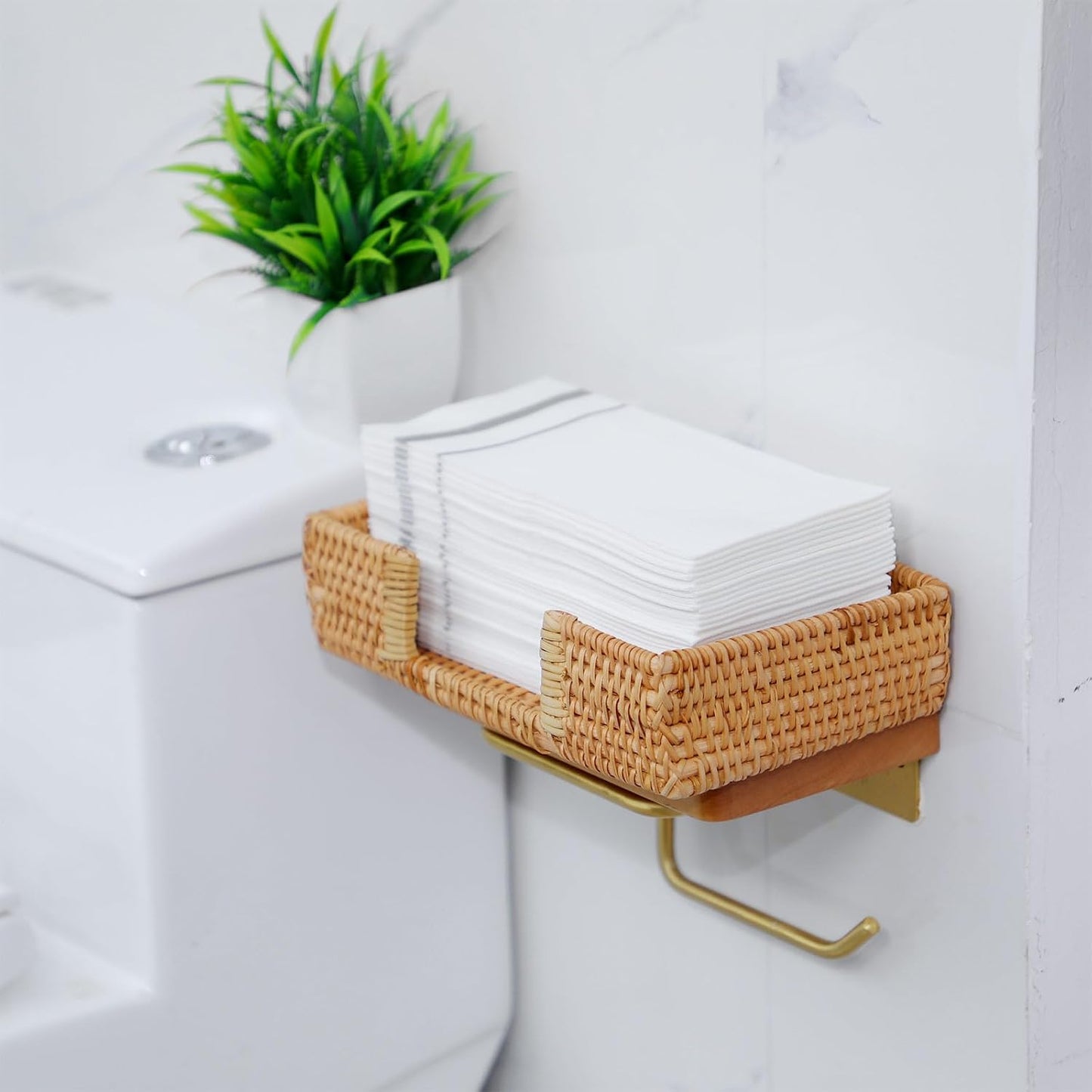 9. . 4" Wicker Napkin Tray / 5 x 6 x 2 / Set of 2