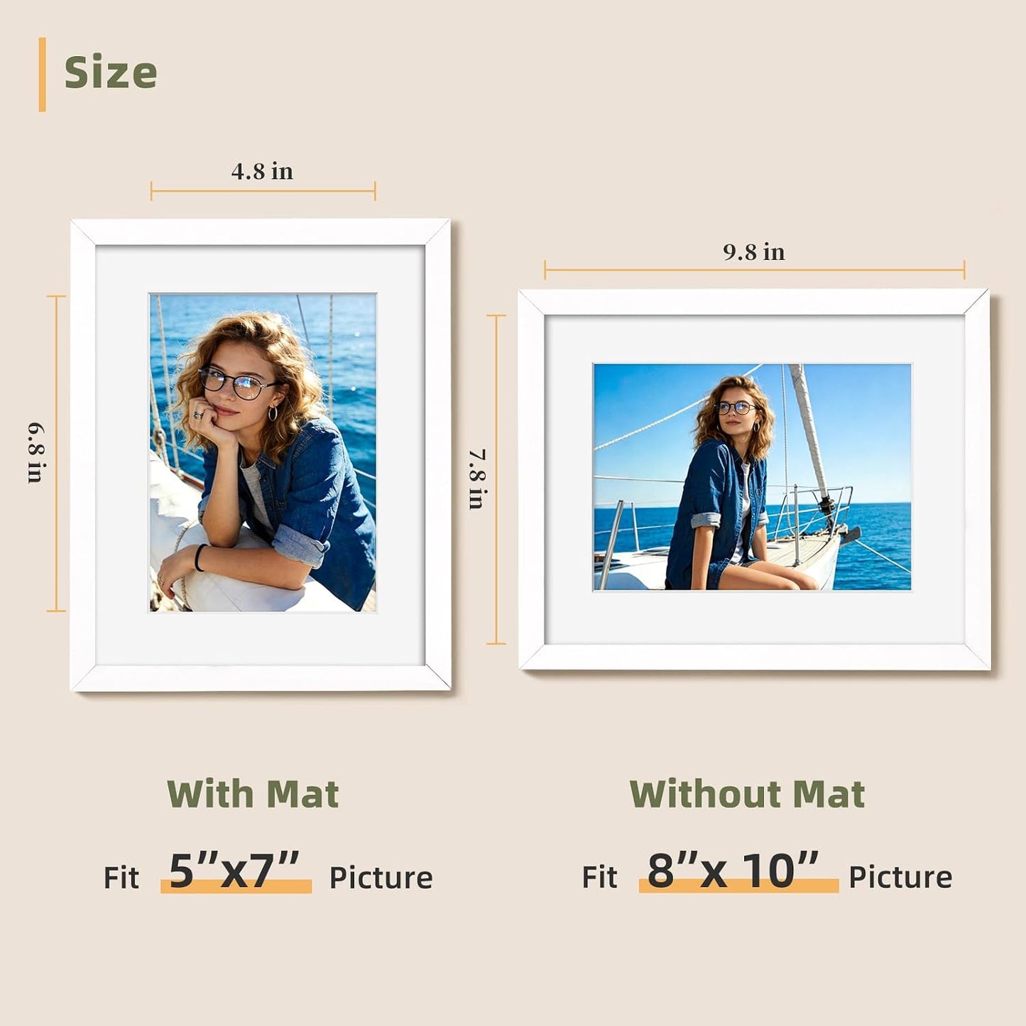 Picture Frame / White Picture Frame Display Pictures / White*6 / 8 x 10 / Set of 6