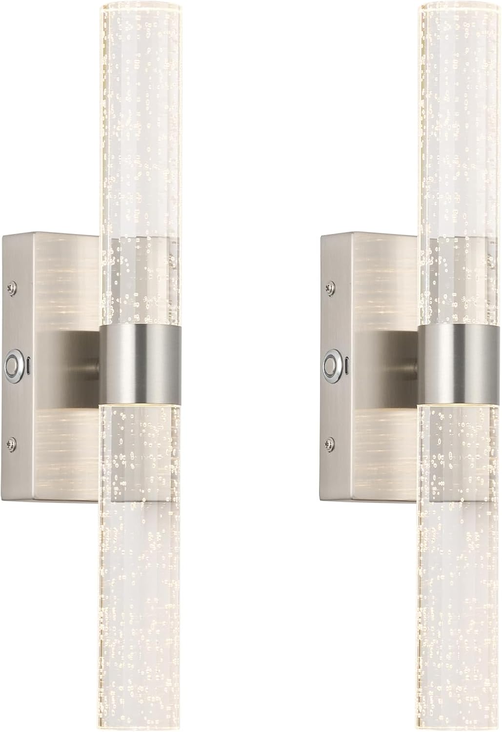 Battery Operated Wall Sconces Set of 2, 20000mAh Rechargeable Wall Light | Remote Control 3000K-6000K Dimmable LED