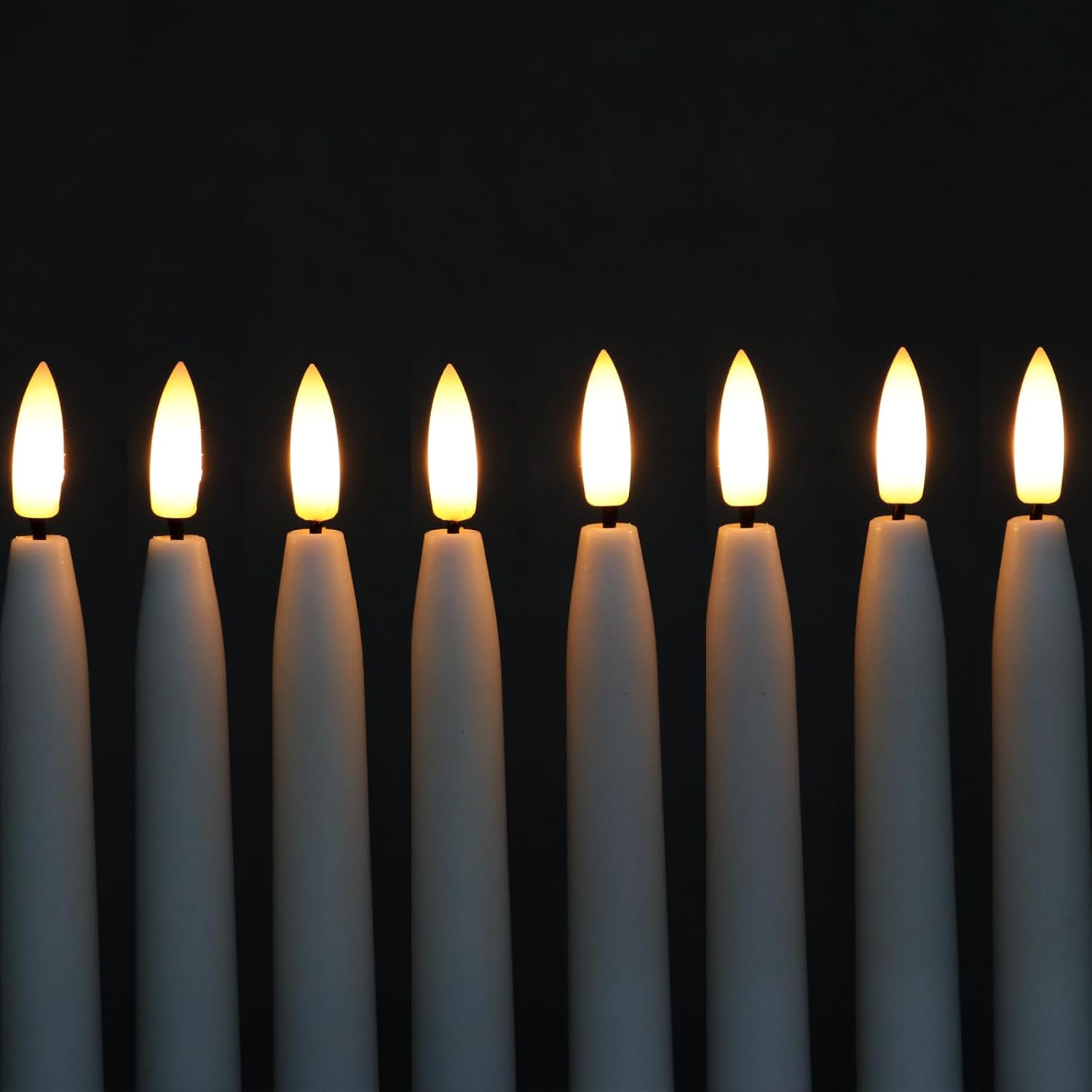 Flameless Taper Candles with Timer, Battery Operated Led Candle Sticks Real Wax Finished, 2 Remotes and Batteries