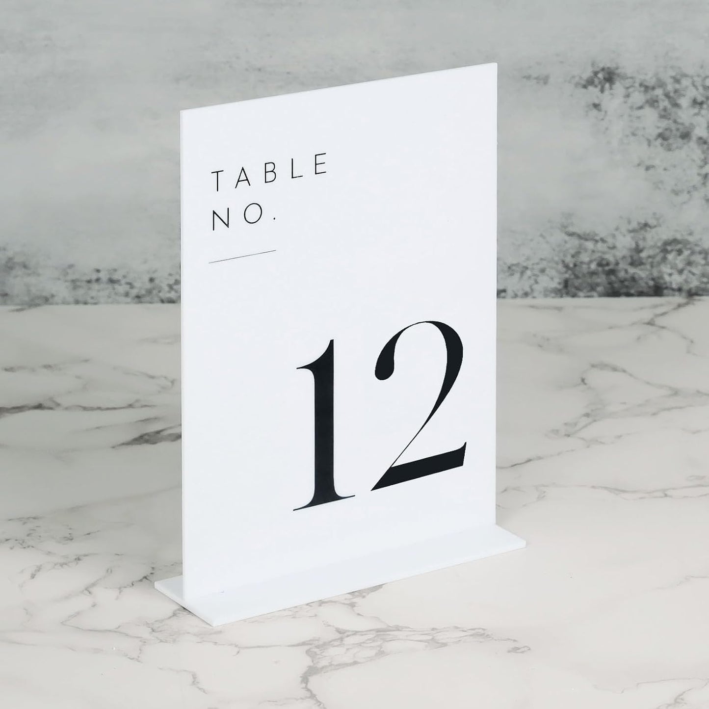 White Wedding Table Numbers 1-10 with Stands, 5"x7" White Acrylic Table Numbers, Perfect for Wedding Reception, Party
