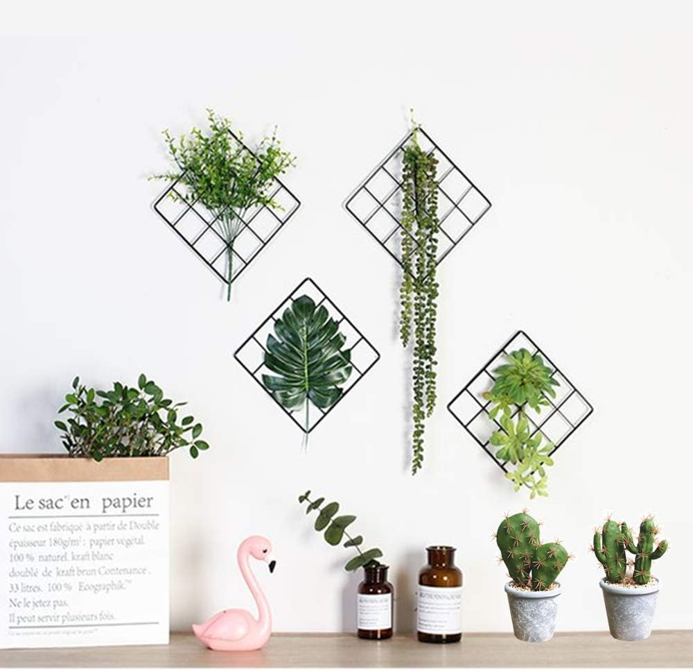 Artificial Succulent Plants Faux Cactus Decorative Succulents Potted Fake Cacti / B SET / Gray