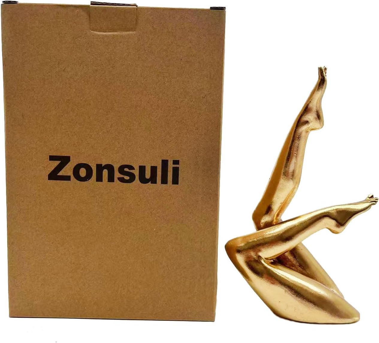 Golden Legs Sculpture Elegant Resin Home Decor Legs Statues Versatile Indoor/Outdoor / Bent Leg
