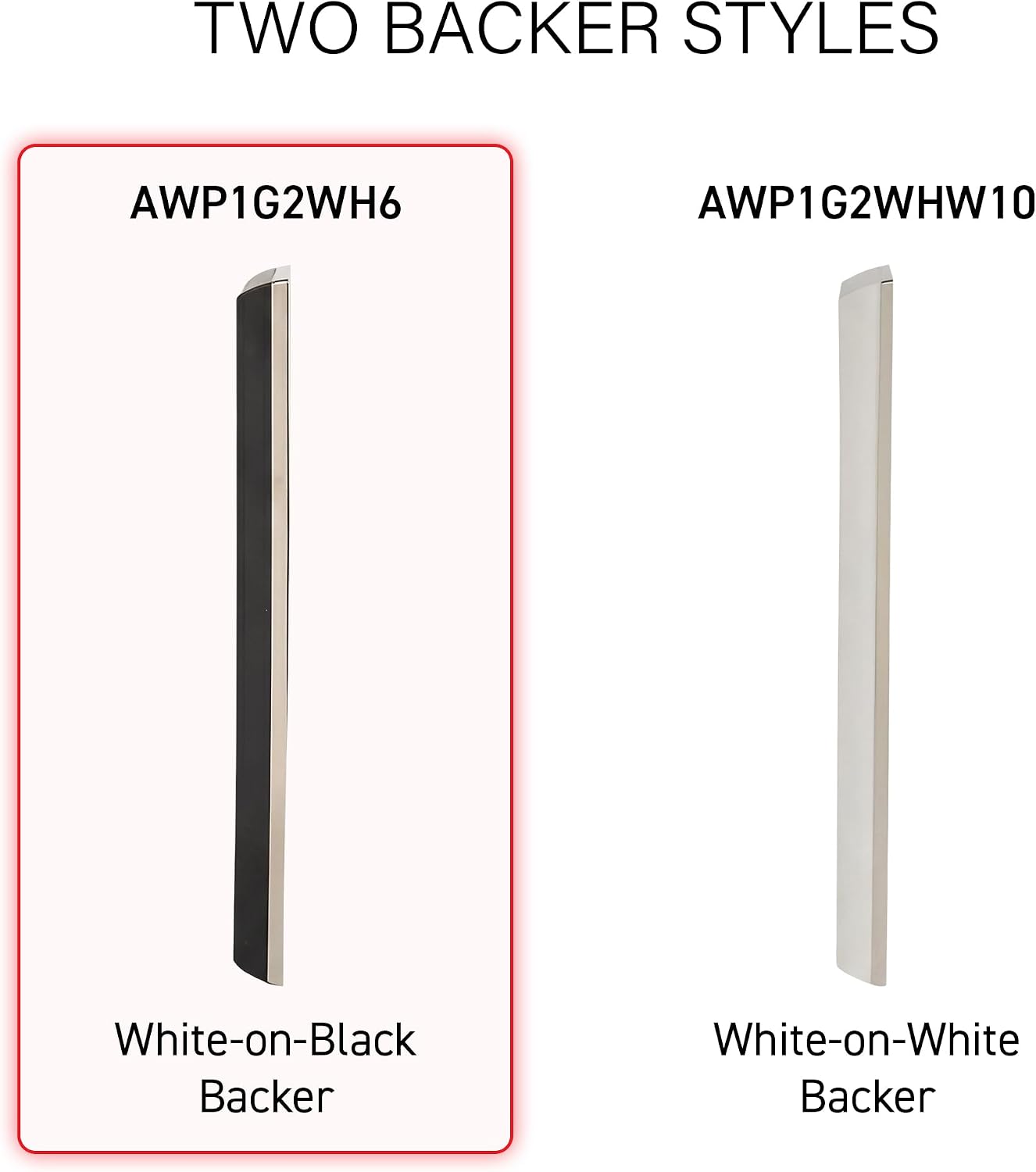 Legrand adorne Gloss White, 1-Gang Wall Plate, AWP1G2WH6 (White-on-Black Backer), 6 Pack