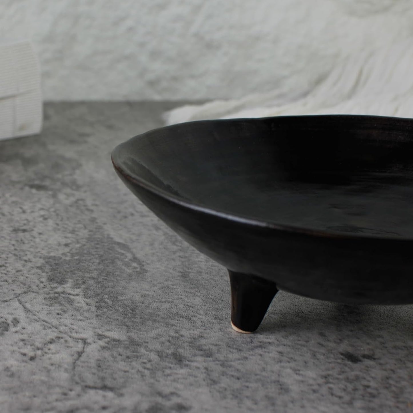 Multi-Purpose Small Ceramic Bowl / 6.1" DIA / Natural Black