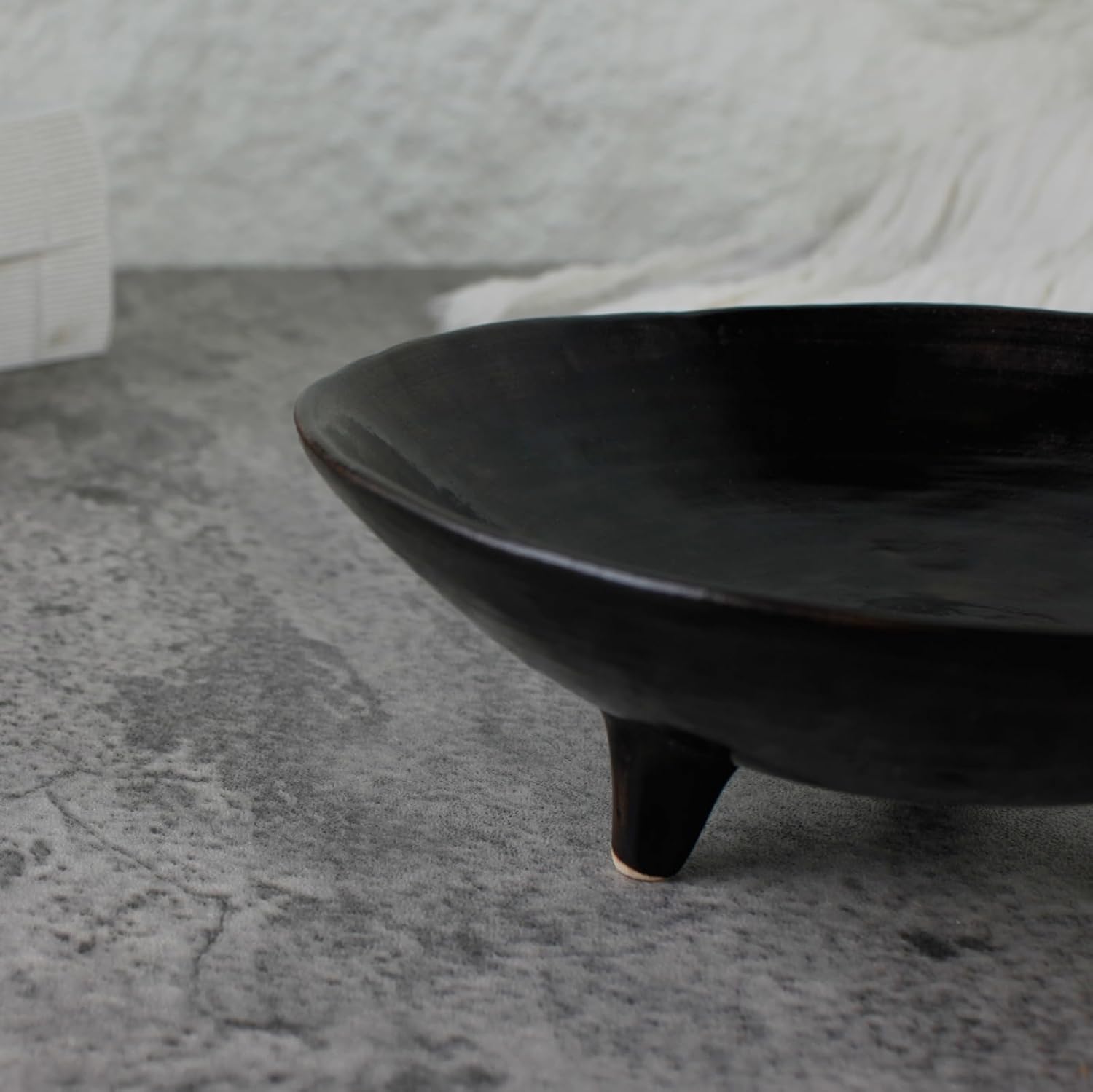 Multi-Purpose Small Ceramic Bowl / 6.1" DIA / Natural Black