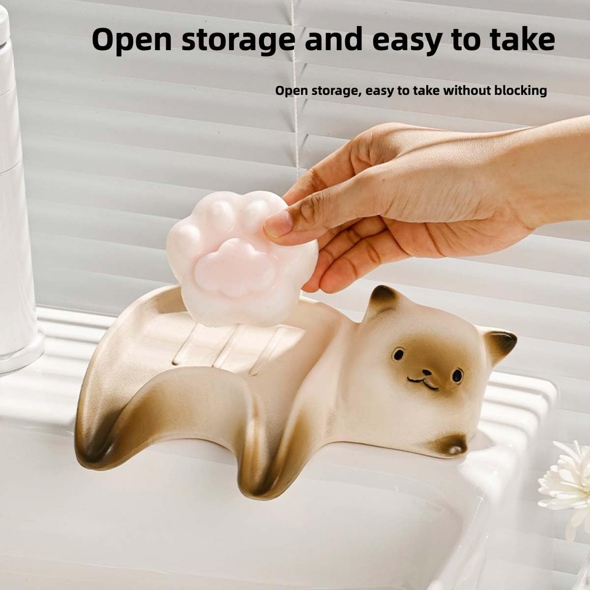 Ceramic Drainable Bathroom Organizer High-End Decorative Holder / 1pc