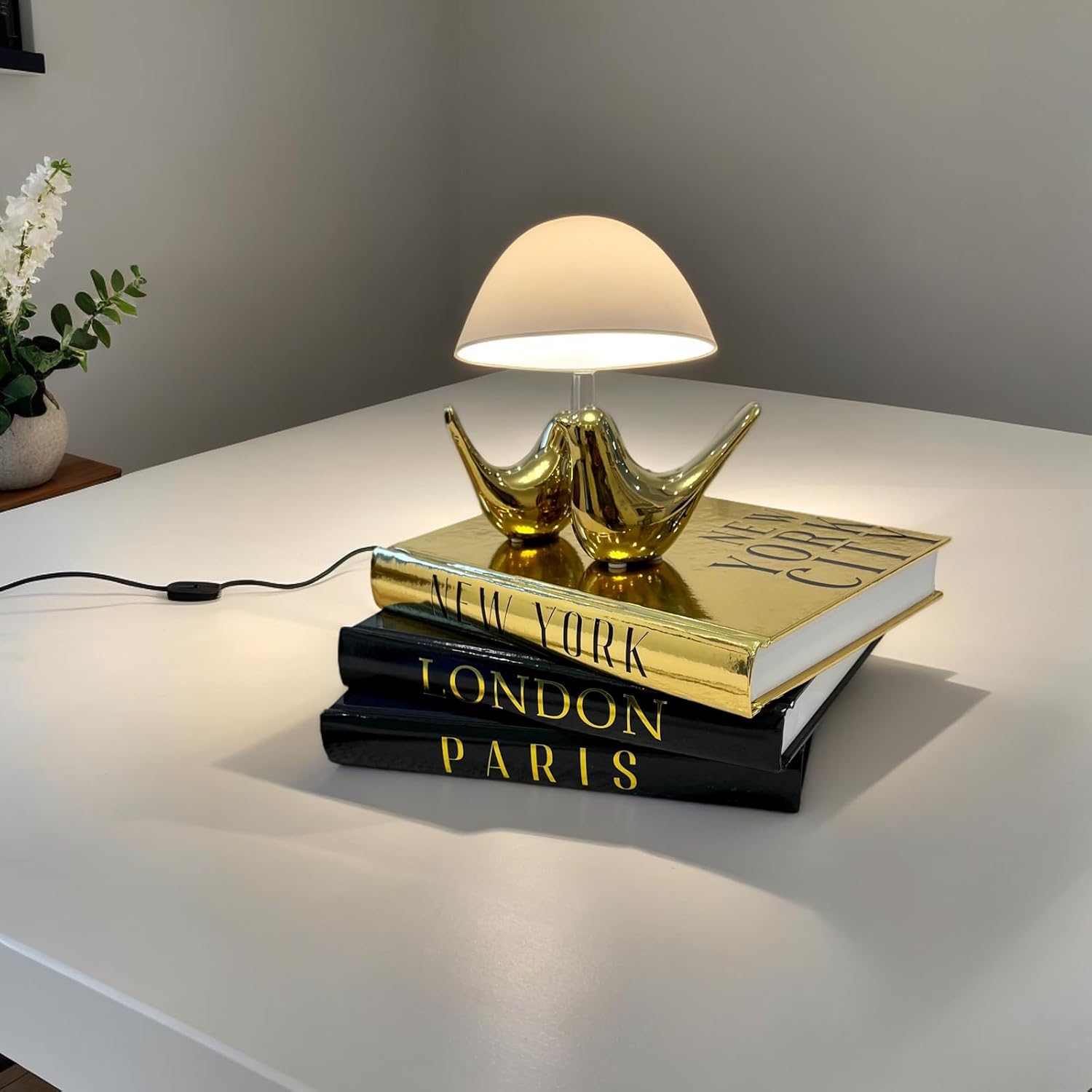 Modern Style Coffee Table Book Decor / Gold