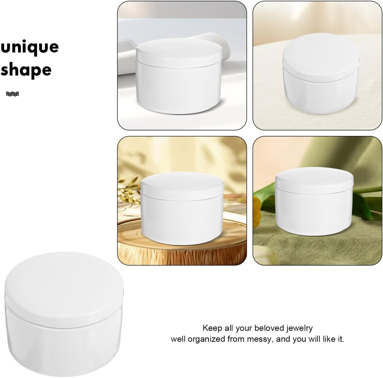 Ceramic Jewelry Box / White / 3 Inch