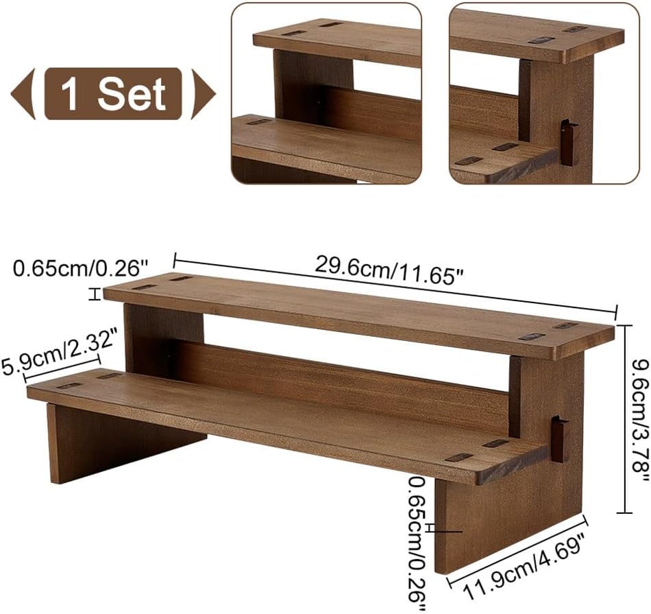 Camel Tabletop Small Food Stand Risers Display Makeup / 4.69 x 11.65 x 3.78