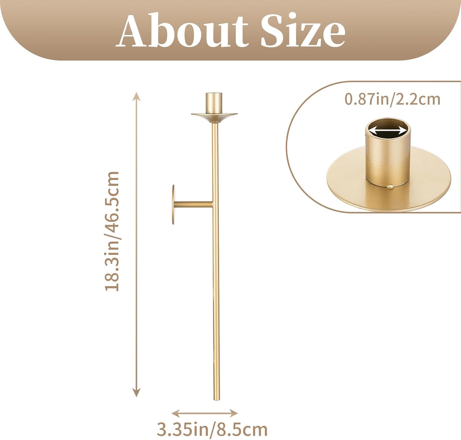 Wall Candle Holder / Gold / Set of 2