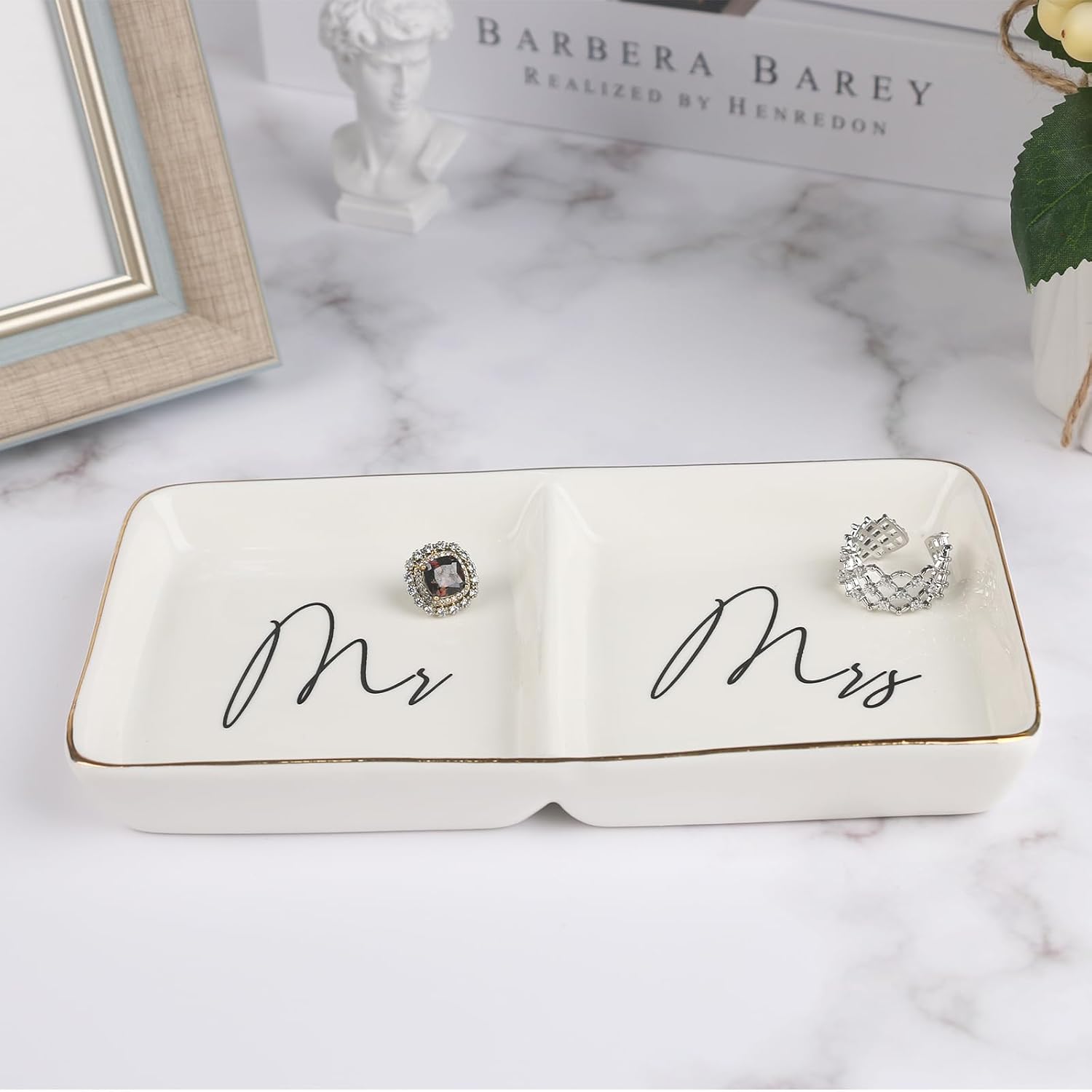 Engagement Ring Dish Future Mr and Mrs Gifts Ring Dish Wedding Ring Holder Jewelry Dish / Mr&mrs