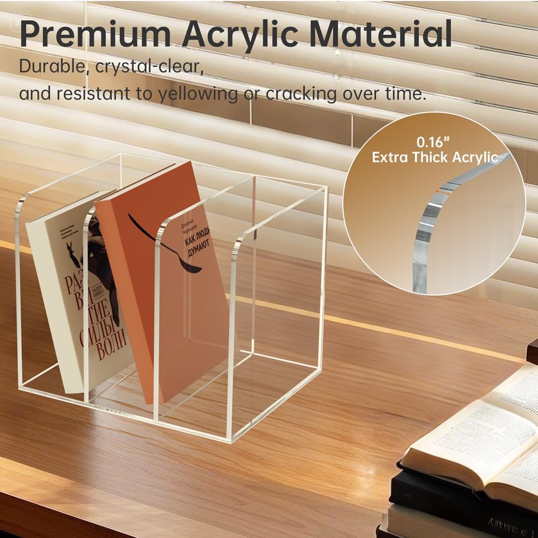 Acrylic Desk Organizer Book Organizer