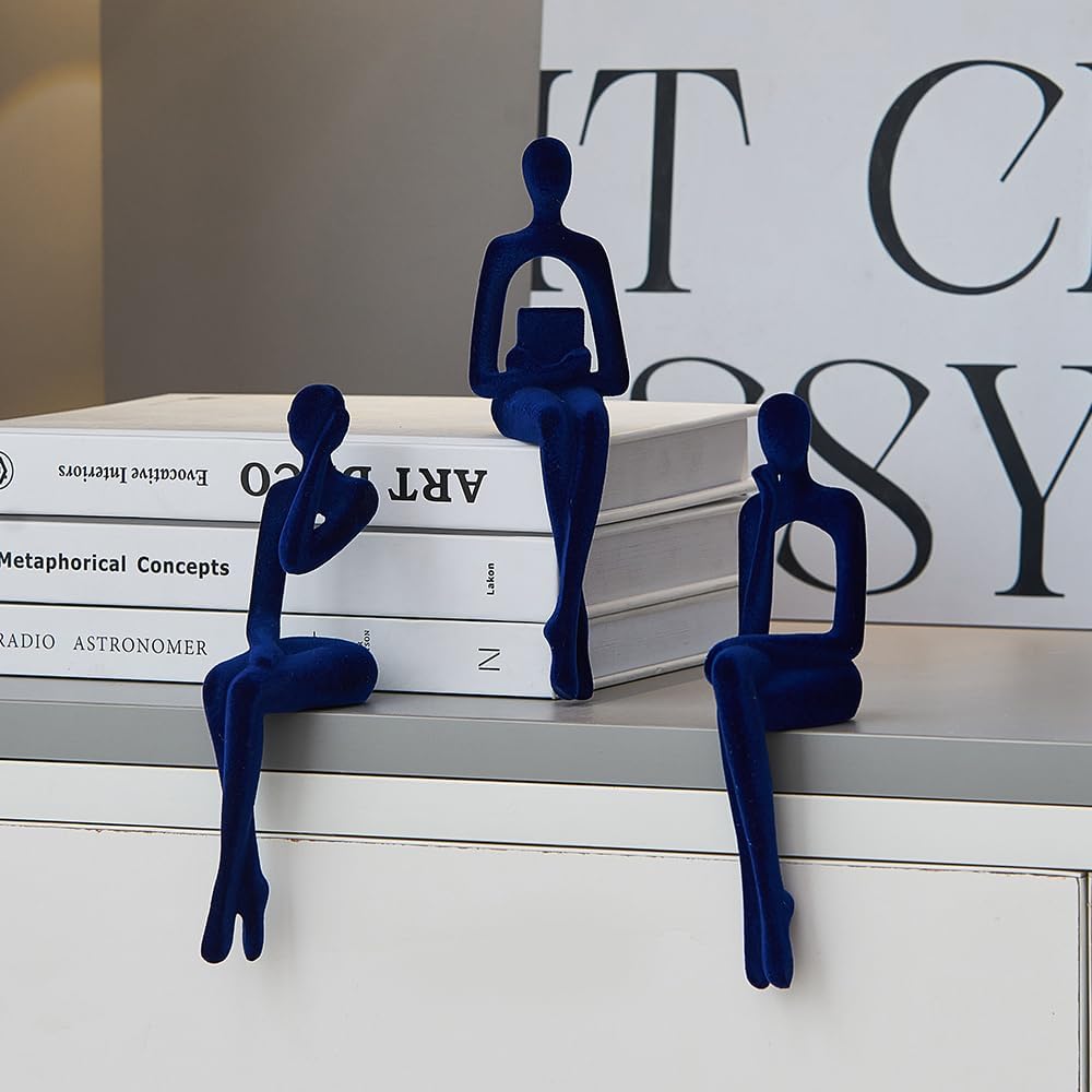 Statue Home Decor / Flocking- Blue