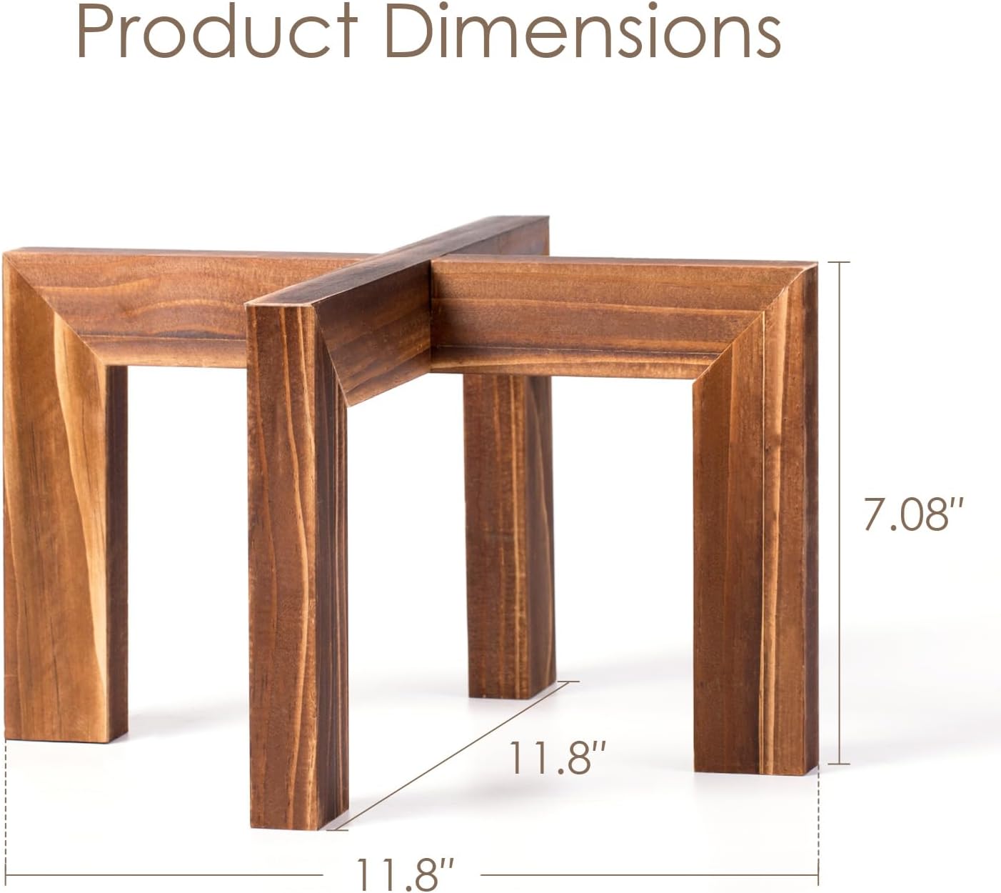 Wood Plant Stand Indoor Outdoor Wooden Flower Pot Plant Holder Heavy Duty Low Plant Riser Plant