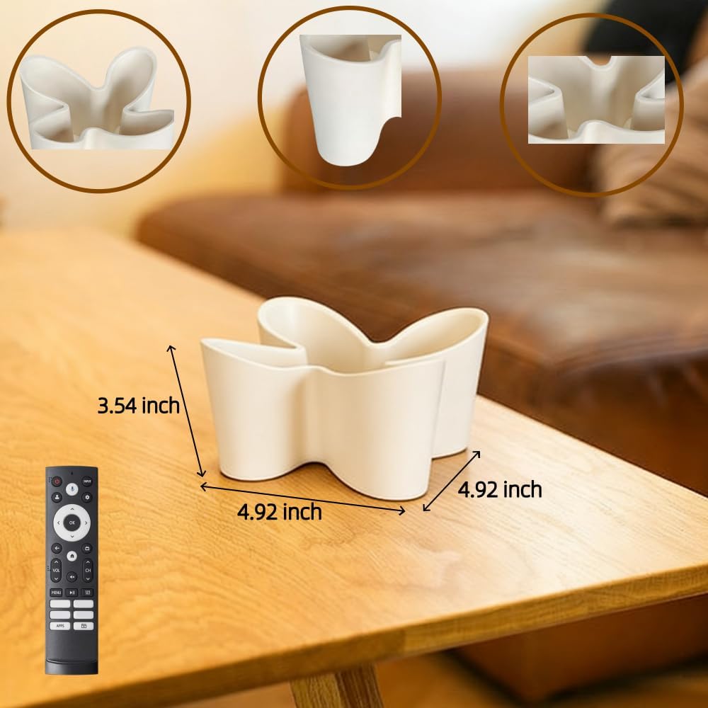 Flower Shape Remote Control Holder / White