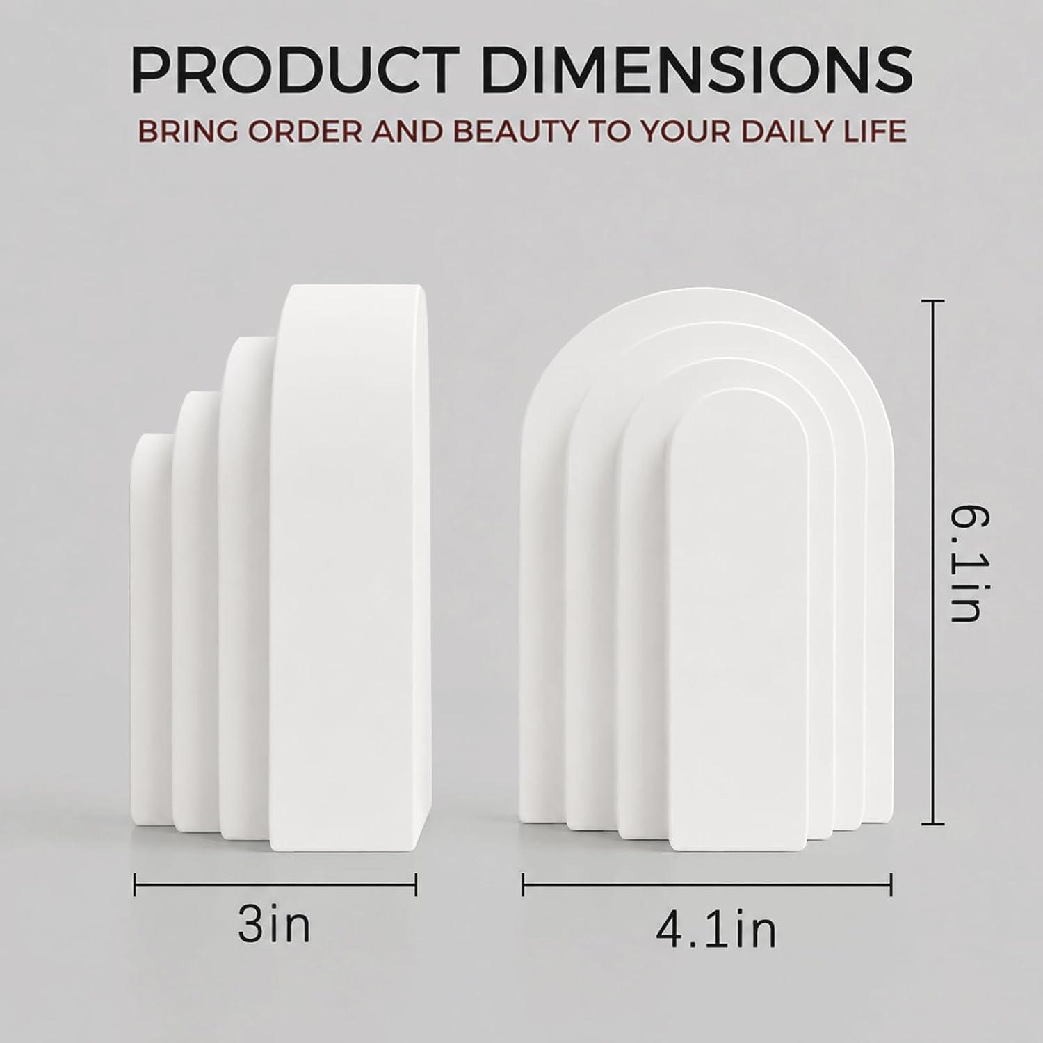 Book Stopper / Heavy Duty Book end / Cream White