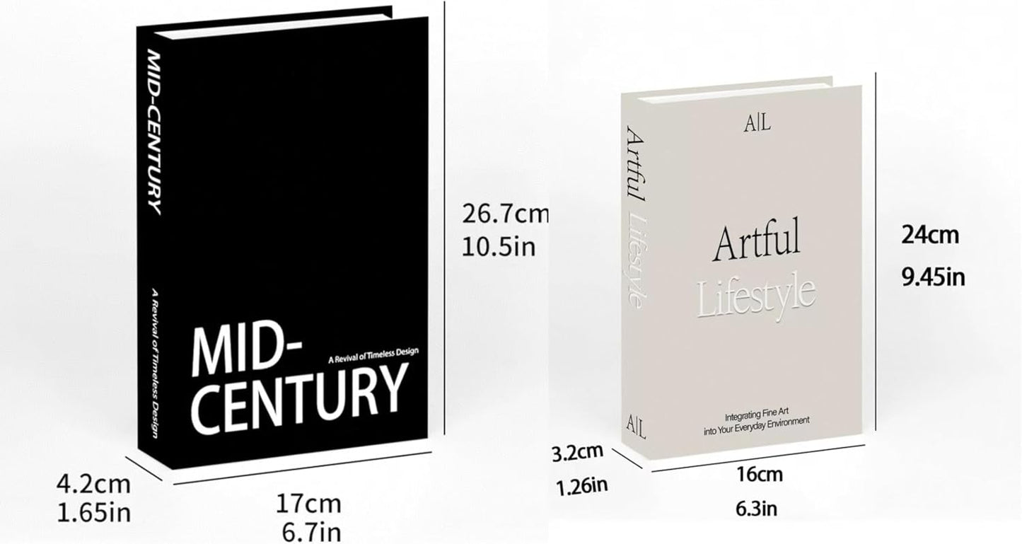 Modern Minimalist Faux Book / E5 / Set of 2