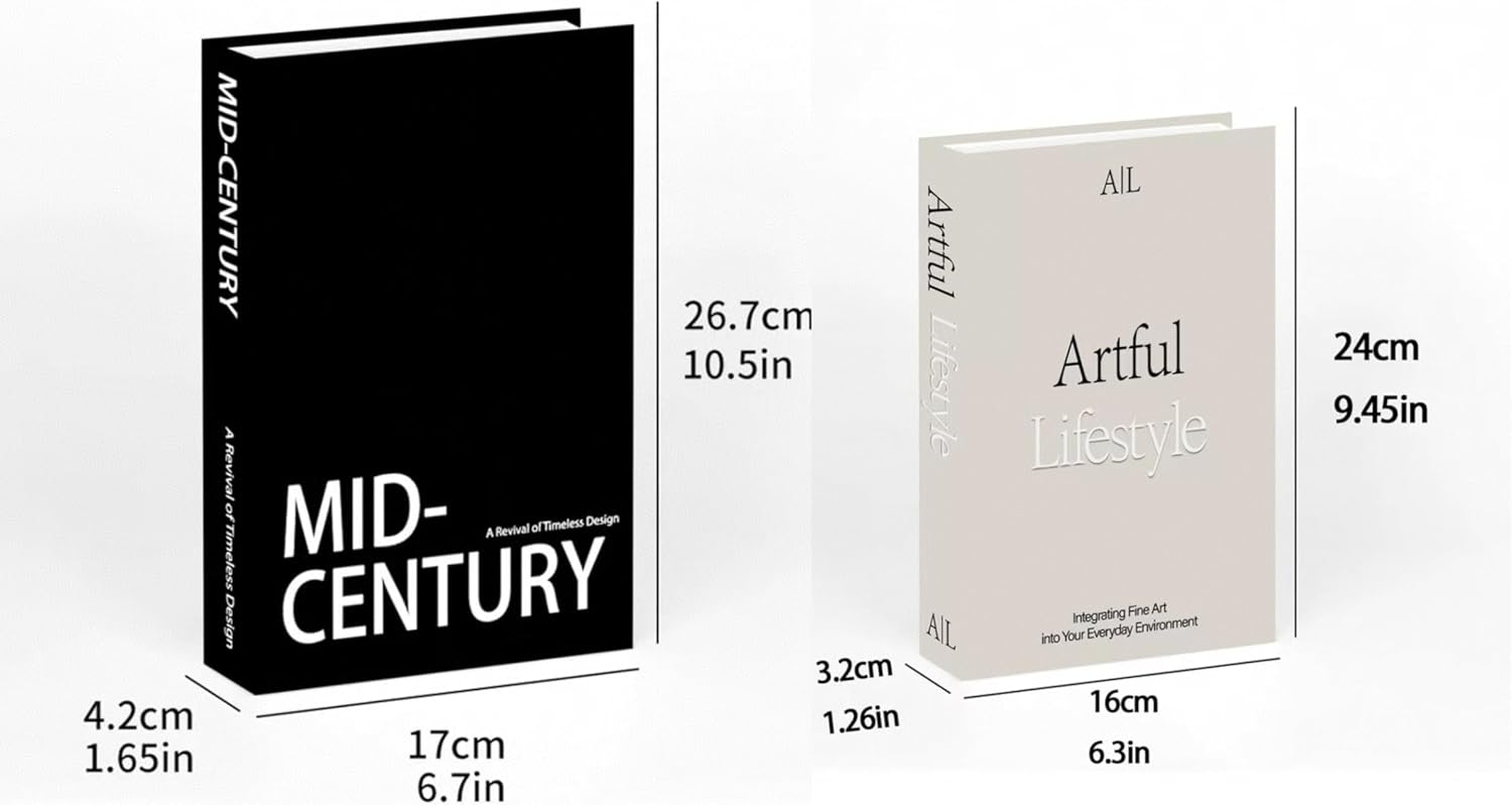 Modern Minimalist Faux Book / E5 / Set of 2