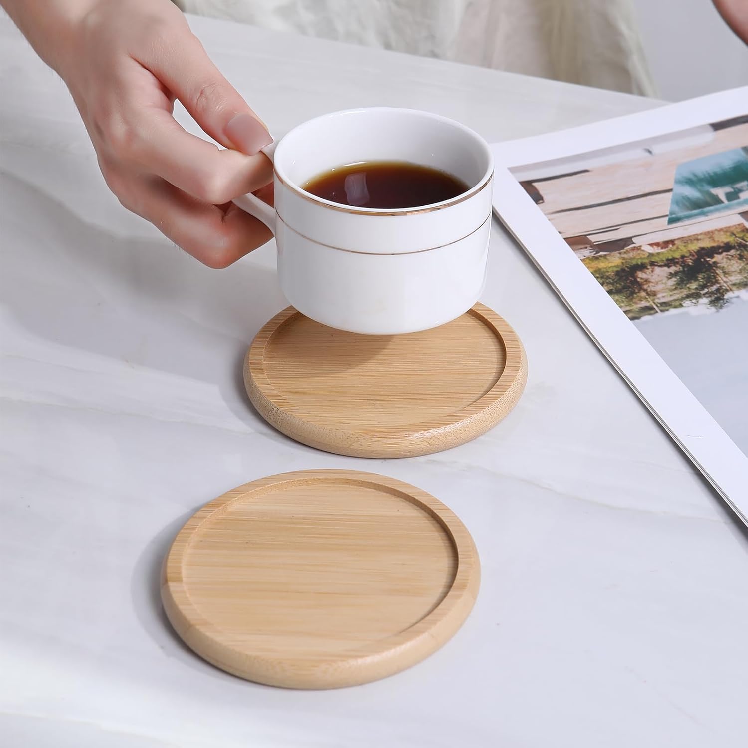 Holder / Cup Mat for Drinks / 4 Inch / Set of 8