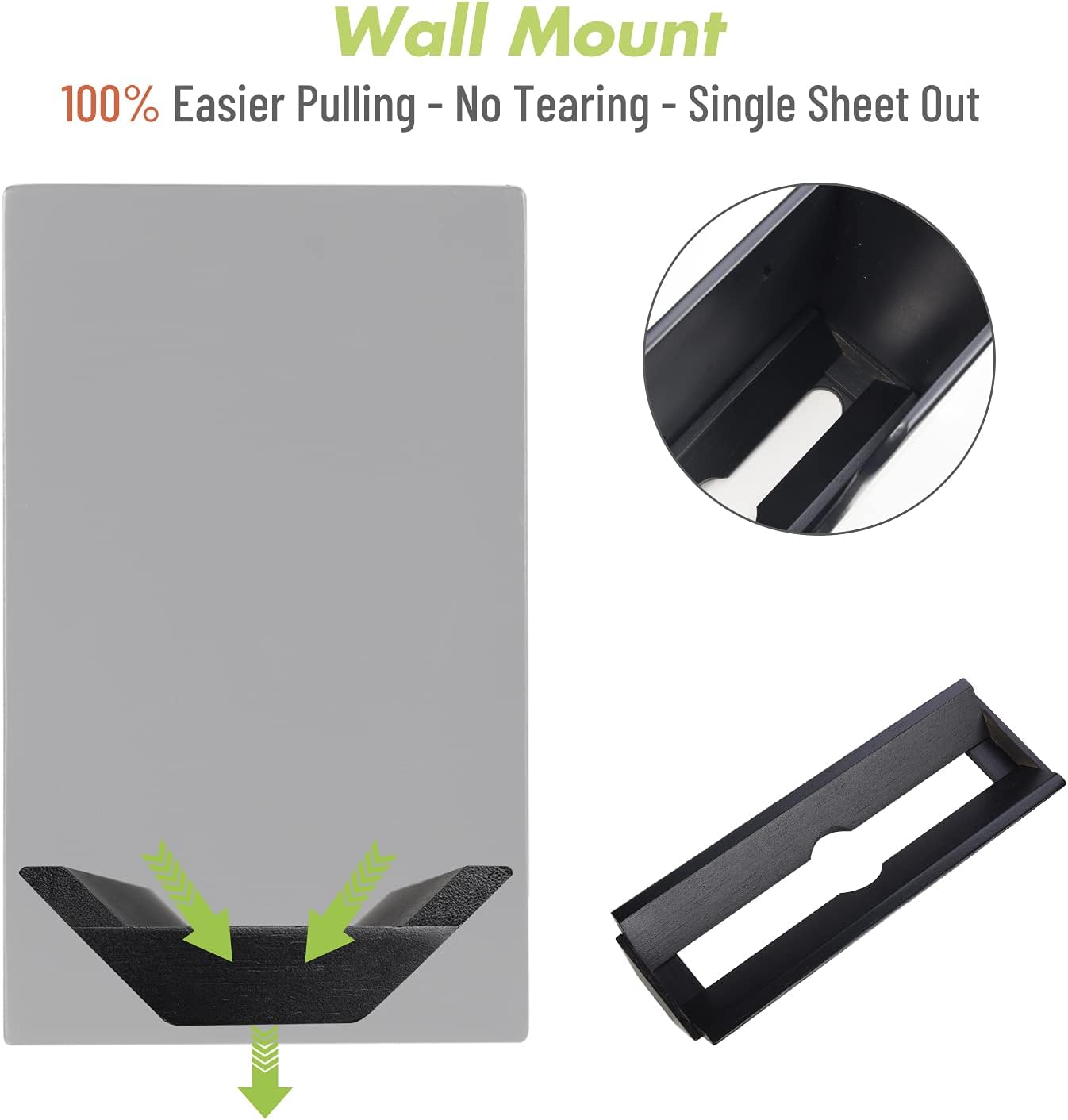 Bamboo Paper Towel Dispenser/Holder with Lid for Home and Commercial, Wall Mount or Countertop for Multifold, C Fold, Z
