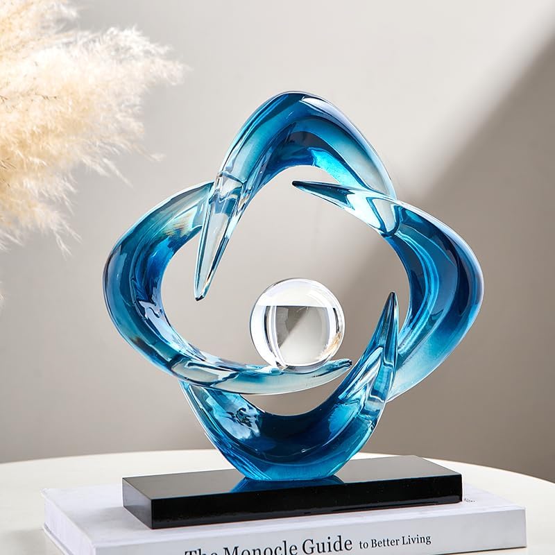 Resin Gold Decorative Statue / Blue