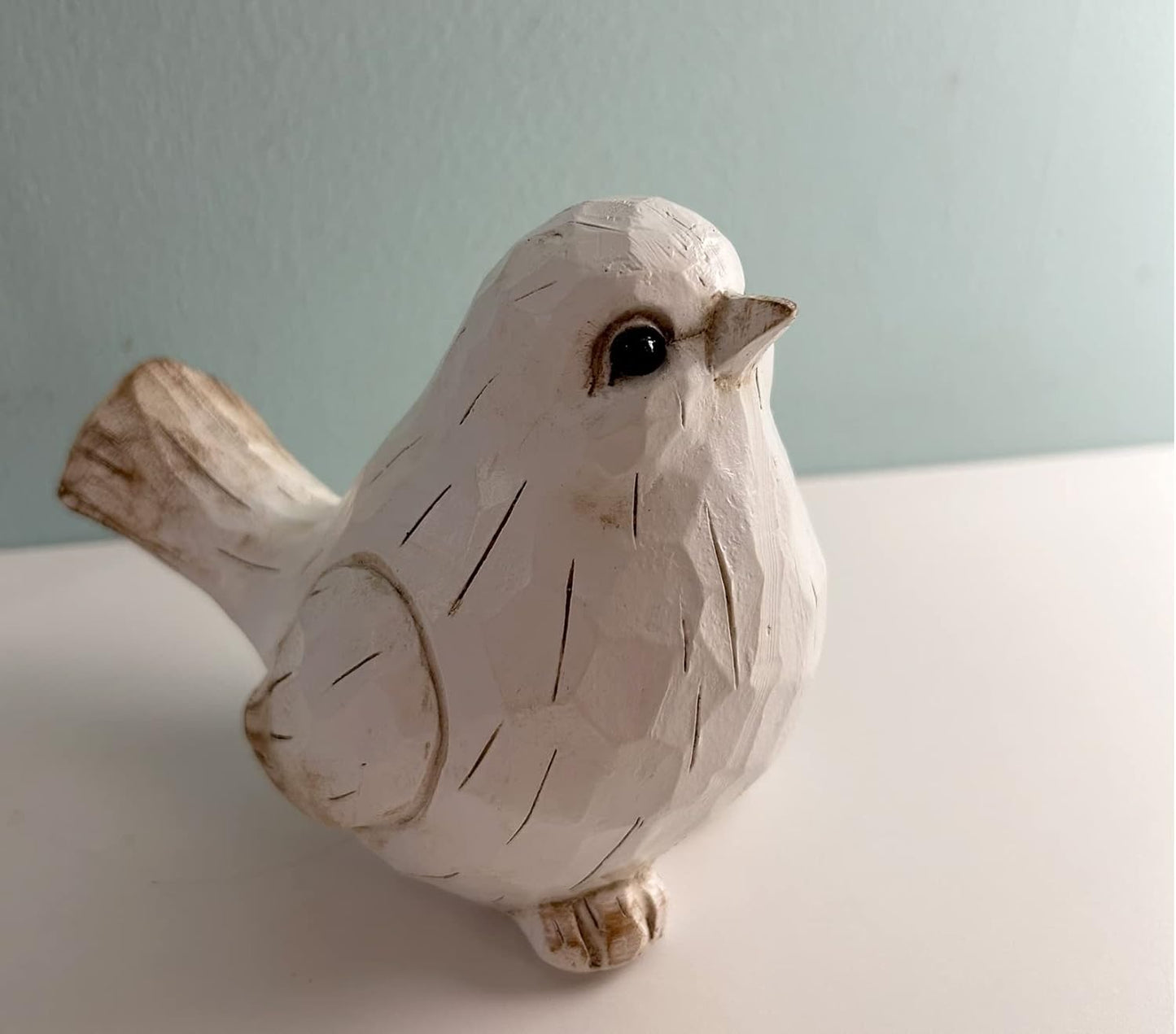 New Modern Farmhouse Bird Figurine / Distressed / White