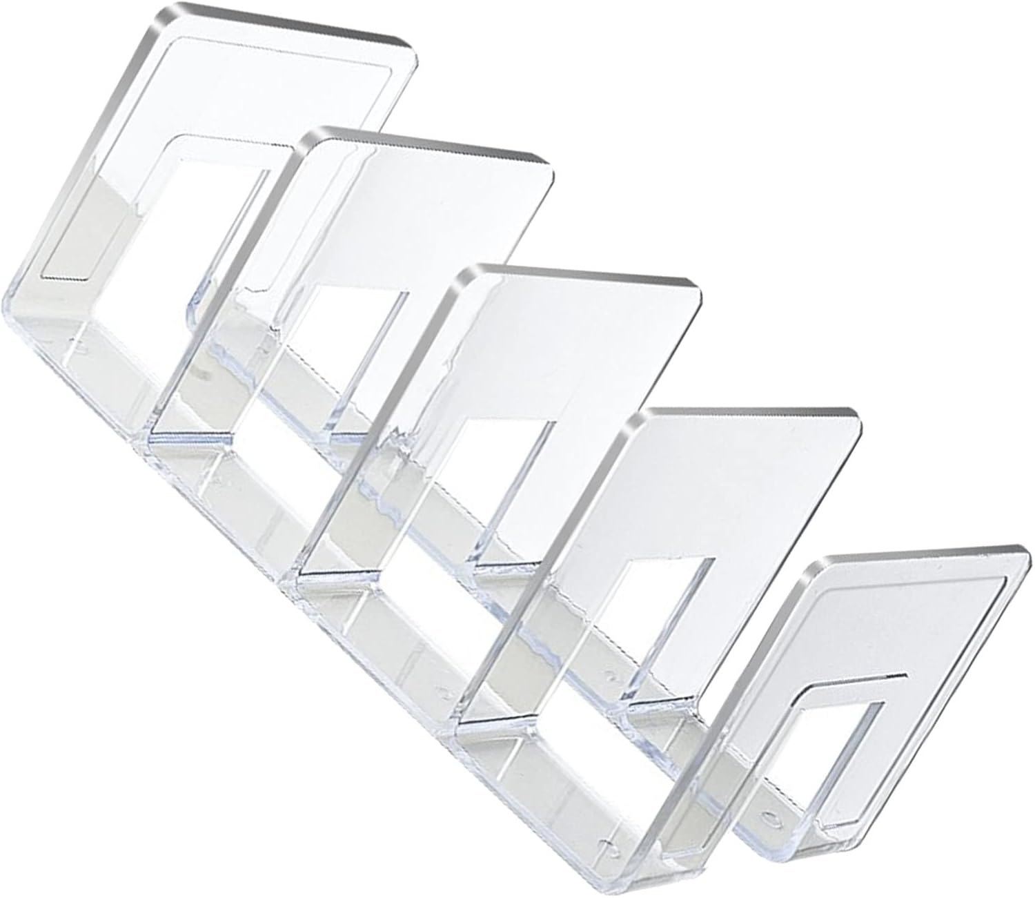 Bookends Transparent Color Simple 4 Compartments Acrylic Book Shelf Holder / Clear