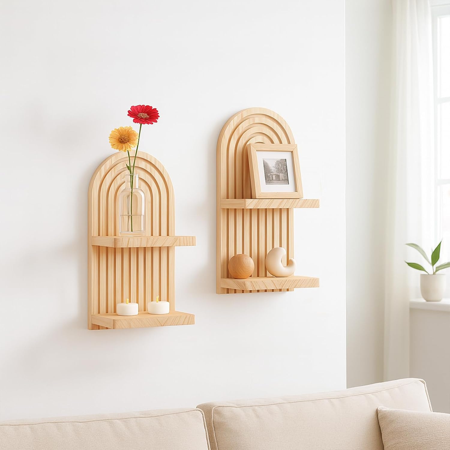 Floating Shelves / 2 Burlywood / Set of 2