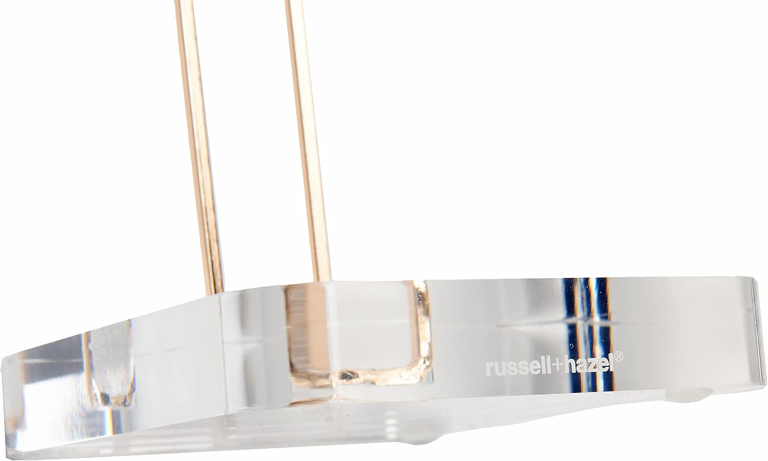 russell+hazel Acrylic Headphone Stand with Gold Hardware, Clear | Displays and stores headphones on a crystal-clear