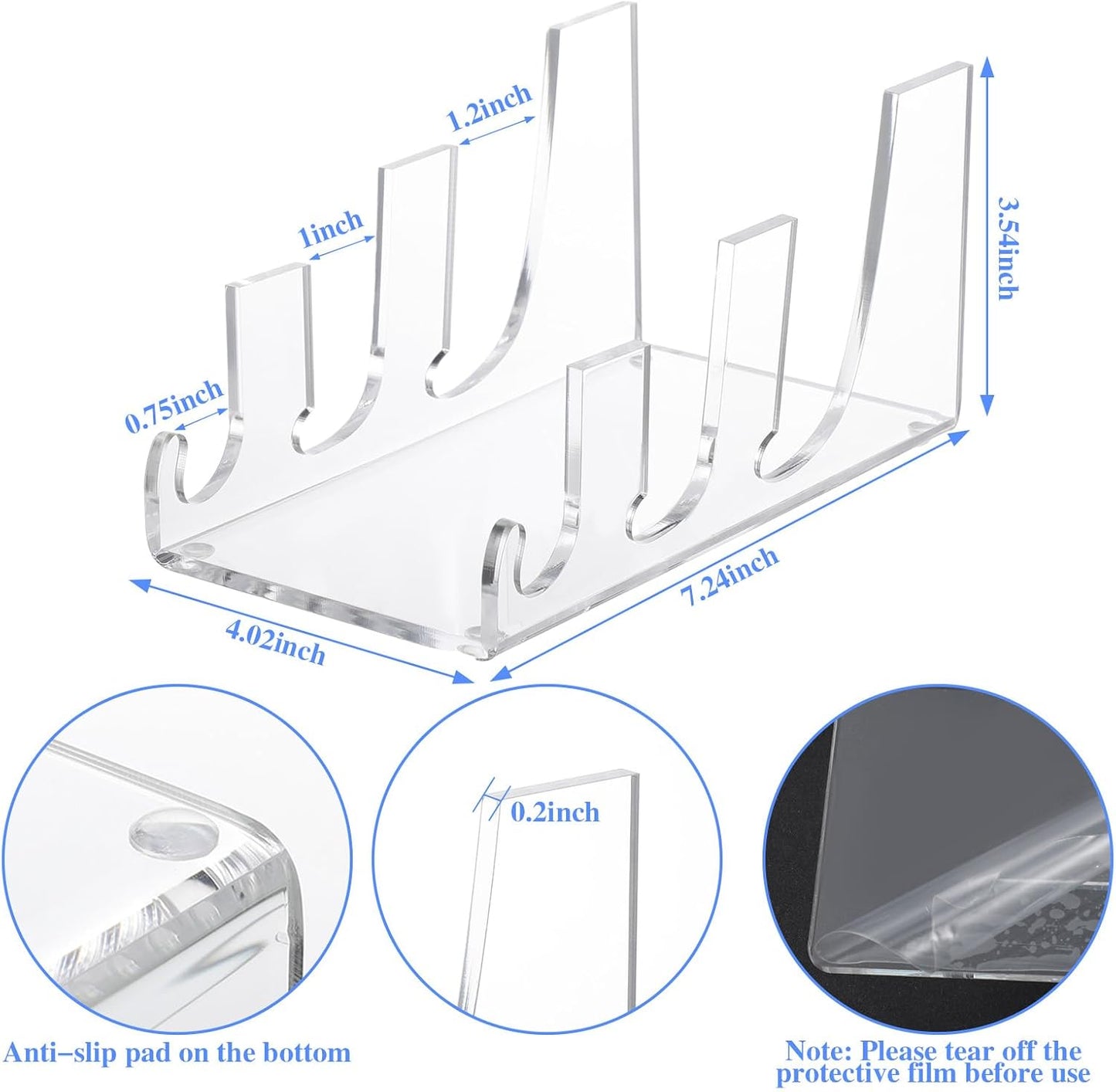 Acrylic 3 Tier Plate Stands for Display Dinnerware China Display Dish Stand / Clear / Set of 2