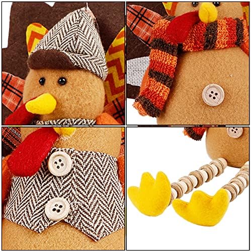 winemana 2 Pack Thanksgiving Decorations Stuffed Turkeys